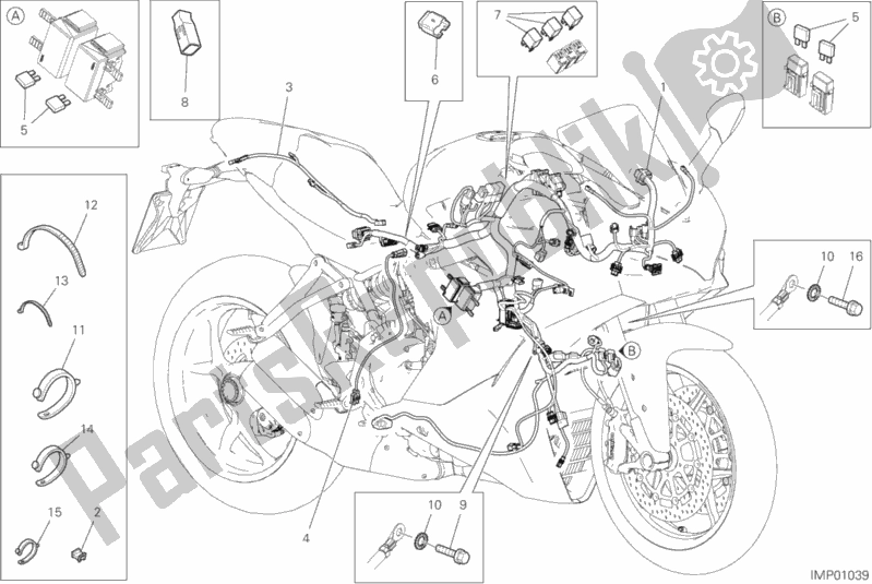 Toutes les pièces pour le Faisceau De Câblage du Ducati Supersport S Brasil 937 2019